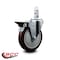 Service Caster 5'' Maroon Polyurethane Wheel Swivel 3/4'' Square Stem Caster with Brake SCC-SQ20S514-PPUB-MRN-PLB-34 - alternate 2